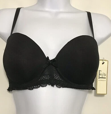 Sujetador forrado con aros Felina para mujer talla 34C negro nuevo con etiquetas Foto 1 de 4