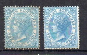 British Honduras 1865 1d blue and pale blue SG 1-2 MH - Picture 1 of 1