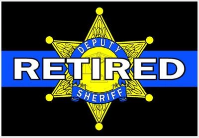 Thin Blue Line Deputy Sheriff Retired 6 pt Star Reflective Decal Police Officer - Image 1 of 3