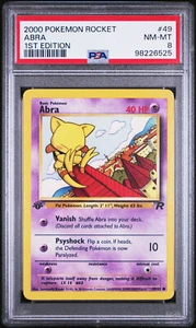 2000 POKEMON ROCKET 49 ABRA 1ST EDITION PSA 8 - Picture 1 of 2