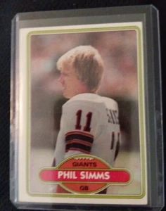 1980 Topps Phil Simms #225 Rookie New York Giants - Picture 1 of 2