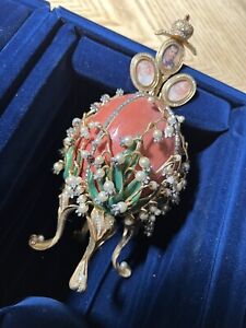 Rare Authentic Faberge Lilies of the Valley Egg