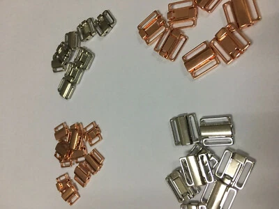 Metal Sewing Clasp Fastener Clips Bra Strap Underwear front buckles 10mm 12mm - Image 1 of 4