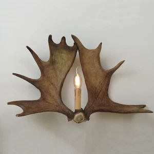 Moose Antler Wall Sconce - Picture 1 of 3