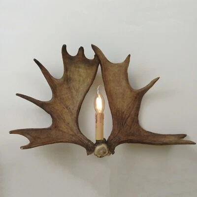 Moose Antler Wall Sconce - Image 1 of 3