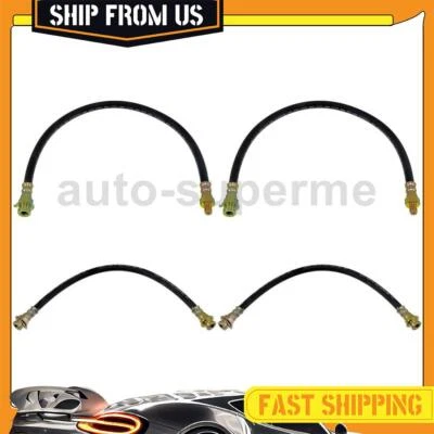 For 1966 AMC Marlin 5.3L First Stop Brake Hydraulic Hose Front Rear Kit 4x - Image 1 of 4