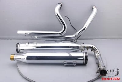 Harley Electra Glide 2018 cromo fábrica silenciador de escape juego de tubos de cabezal cromado Foto 1 de 4