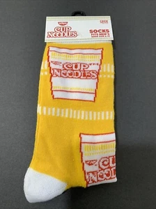Nissin Cup Noodles Men's Novelty Crew Socks, 1 Pair Shoe 6-12 Nwt - Picture 1 of 2