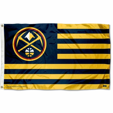 Denver Nuggets Patriotic Americana Logo Flag Cover