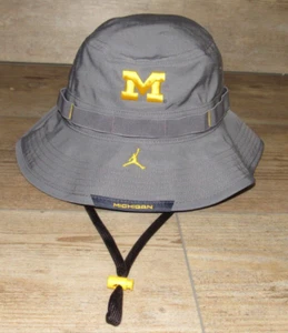 Gorra Air Jordan Michigan Wolverines On-Field Gris Bucket Boonie para hombre M/L - Imagen 1 de 2