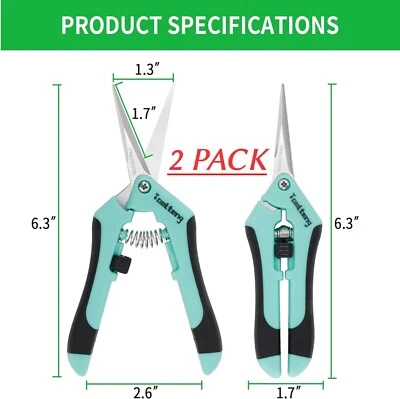 2 Pack- Bud Trimming Scissors STAINLESS Titanium Coated PRUNING TRIMMING HARVEST - Image 1 of 4