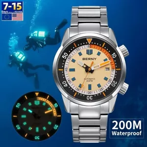 Reloj de zafiro luminoso mecánico automático de buceo de alta calidad para hombre 20 ATM - Imagen 1 de 19
