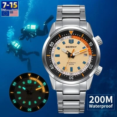 Hight Quality Diver Men's Automatic Mechanical Luminous 20ATM Sapphire Watch - Image 1 of 4