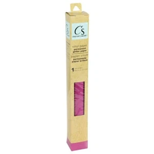 Crafters Square Vinyl Papier Permanent (Glitzer Pink) 12 Zoll × 48 Zoll - 2 Stück - Bild 1 von 1