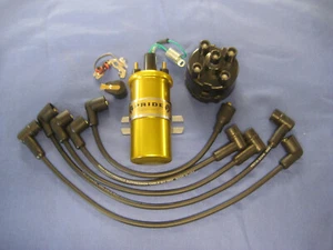 MG MGB C/B 45D DISSY CAP ,POINTS, CONDENSOR, ROTOR, LEADS 12VOLT  SPORTS COIL  - Picture 1 of 1