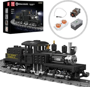 Shay Steam Locomotive Train Building Kit with LED Lighting, Remote Control Model - Picture 1 of 6