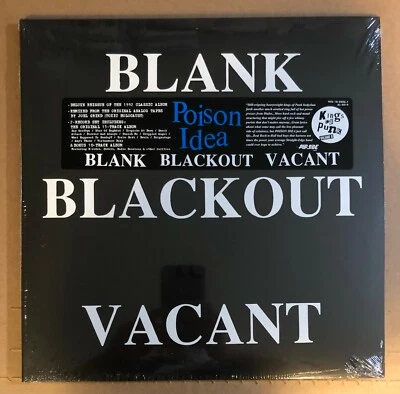 LP:  POISON IDEA - Blank Blackout Vacant  2xLP SEALED NEW REISSUE  - Image 1 of 2