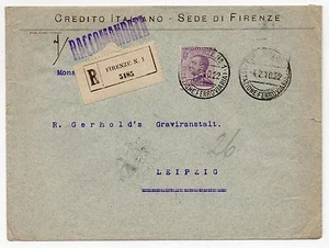 1910 REGNO 50 CENTESIMI PERFIN CI SU RACCOMANDATA FIRENZE 4/2 C/5960 - Imagen 1 de 1