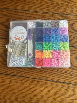 6000 piezas cuentas de arcilla para hacer pulseras 24 colores cuentas planas redondas de arcilla polimérica Foto 1 de 4