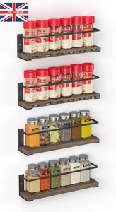 Gewürzregal Organizer (4 Stück) mit 415 Etiketten für Wand- oder Schrankmontage - Bild 1 von 7