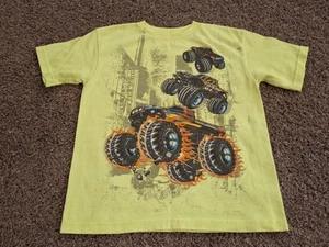 Boys Bioworld Monster Truck Graphic T-Shirt Size L 7 Bright Yellow - Picture 1 of 10