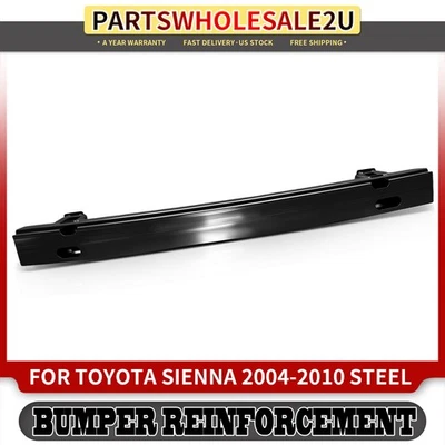 Barra de impacto de refuerzo de parachoques delantero para Toyota Sienna 04-10 52021AE010 acero Foto 1 de 4