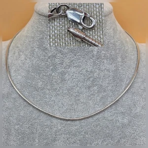 Vintage Sterling Silver 925 Made in ITALY Snake Chain Necklace - Picture 1 of 9