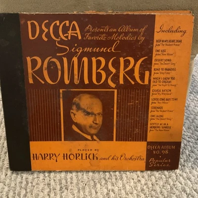 Harry Horlick plays Sigmund Romberg Album 98 5x10" 78 RPM - Image 1 of 4