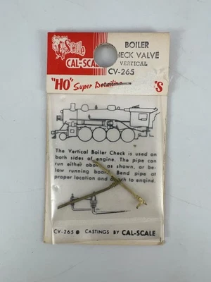 Cal-Scale HO Model Train Repro Part Brass #CV-265 Boiler Check Valve Vertical - Image 1 of 3
