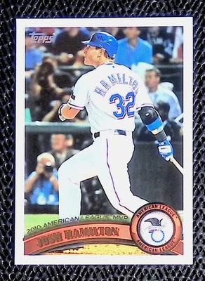 JOSH HAMILTON 2011 Topps Baseball Texas Rangers AL MVP Baseball Card #29 - Image 1 of 2