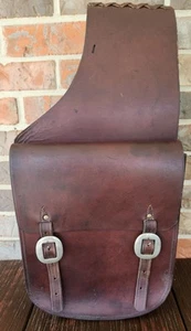 Vintage Handmade Leather Saddlebags for Motorcycles or Horseback Riding - Picture 1 of 10