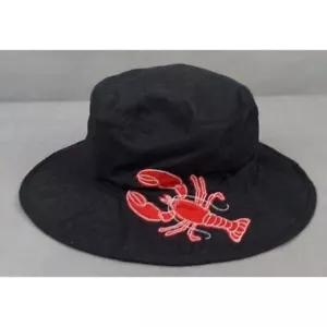 NWT Gymboree Hat Bucket Boys Beach Lobster Black Size 12 - 24 Months Chin Strap - Picture 1 of 6