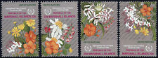Marshall Îles 128-131, MNH Noël. International Paix An. Fleurs, 1986