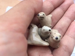 1x Gris Cerámica Marino Sello León Animal Casa de Muñecas Miniatura Decoración Estatuilla Regalo - Imagen 1 de 3