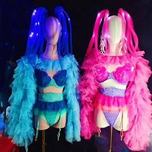 Adult Nightclub Dancer Stage Clothes Sexy Bikini Rave Outfit Drag Queen Clubwear