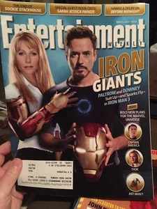 Entertainment Weekly (EW) May, 2013 Iron Man 3 Gwyneth Paltrow Robert Downey Jr. - Picture 1 of 2