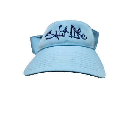 Salt Life Visor One Size Men Black Adjustable UVAPOR Lightweight Fishing Cap - Image 1 of 4