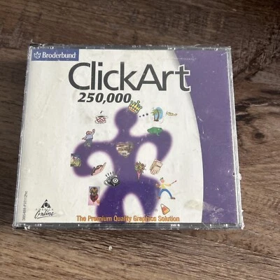 Broderbund ClickArt 250,000 Premium Quality Graphics Solution New Sealed - Image 1 of 3