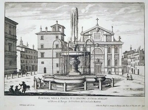 Incisione Incisione 1675 San Giacomo Scossacavalli Roma Roma Fontana Roma Roma Roma - Foto 1 di 8