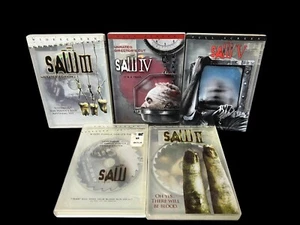 SAW 1-5 DVD Movie Collection Lot 1 2 3 4 5 Horror Cult Halloween Screamfest -G5 - Picture 1 of 1