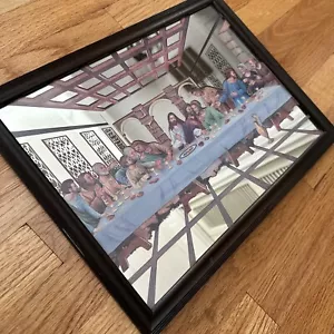 Arte da parete 3D L'Ultima Cena Specchio Corniciato, Pasqua, Gesù, 16,5 X 12,5 pollici - Foto 1 di 12