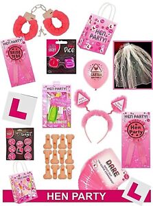 HEN NIGHT PARTY ACCESSORIES sashes/balloons/head boppers/photo props/games ect