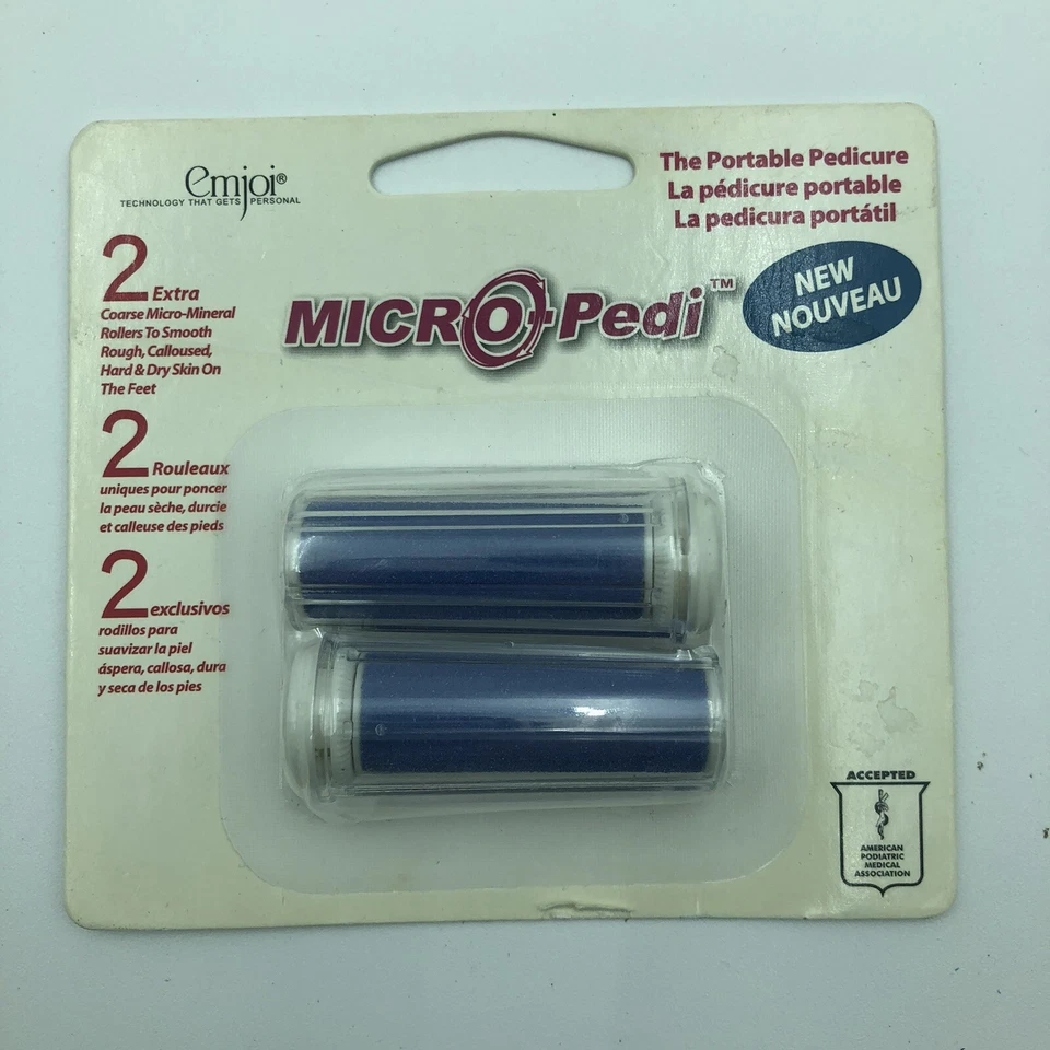Emjoi MICRO PEDI Portable Pedicure 2 Extra Coarse Micro Mineral Rollers - Image 1 of 4