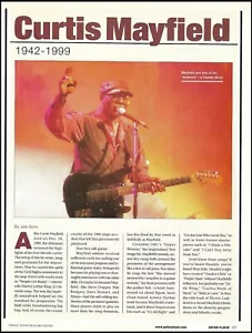 Curtis Mayfield 1942-1999 Death Tribute 2-seitiger Artikel Pin-Up Fotodruck - Bild 1 von 3