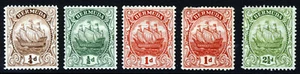 BERMUDA 1922-34 Badge of Colony Wmk Mult Script CA Group SG 77 to SG 81a MINT - Picture 1 of 2