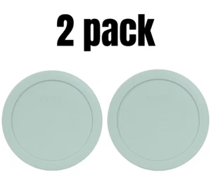 Pyrex 4 Cup 950 mL Aqua Blue, Round Replacement Storage Lid 7201-PC (2 Pack) - Picture 1 of 3