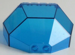 LEGO - Windschutzscheibe 8 x 3 1/2 x 4 1/6 achteckig, transp dunkelblau # 6084 - Bild 1 von 2