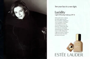 1995 Estee Elizabeth Liz Hurley makeup foundation vintage 2-page MAGAZINE AD - Picture 1 of 1