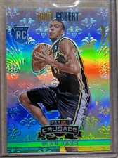 RUDY GOBERT 2013-14 Panini Crusade TEAL ROOKIE REFRACTOR #51 SP RC /249