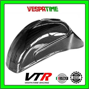Parafango in carbonio vespa con forcella zip-quartz verniciato trasparente lucid - Foto 1 di 5